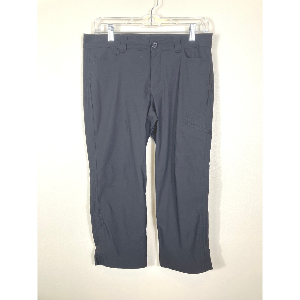 Eddie Bauer Waterproof Ranier Active Capris Cargo Hiking Women's Charcoal Size 4 - Picture 2 of 8